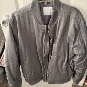 Topman Charcoal Bomber Jacket